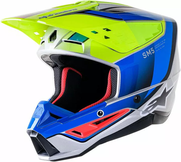 Alpinestars (mx) capacete sm5 vela ylw/bl M 8306723-5579-m