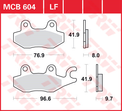 TRW BRAKE PAD TRW MCB604 MCB604