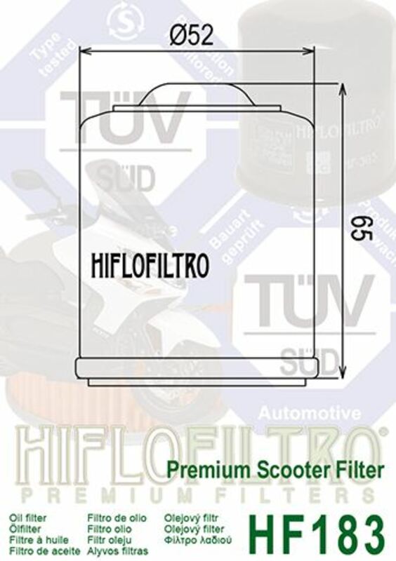 HIFLOFILTRO Oil Filter - HF183 HF183