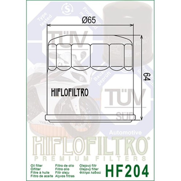 Filtro de óleo Hiflofiltro Cromo - HF204C HF204C