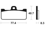 Tecnium Racing Sinterned Metal Carbon Brake Pachots - MCR195 1022580