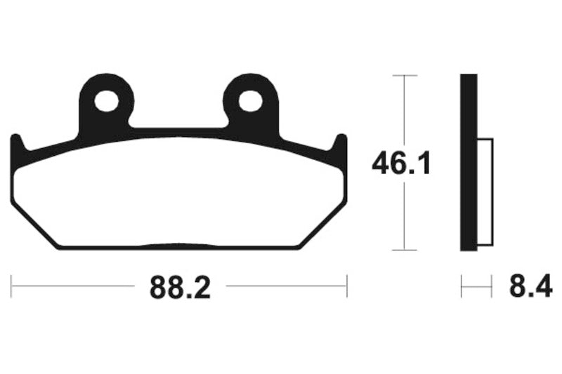 Tecnium Street Performance Sinterned Metal Brake Pachots - MF100 1022715