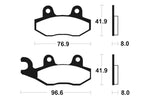 Tecnium Street Performance Sinterned Metal Brake Pachots - MF111 1022716