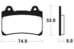 Tecnium Street Performance Sinterned Metal Brake Pachots - MF113 1022717