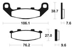 Tecnium Street Performance Sinterned Metal Brake Pachots - MF115 1022718