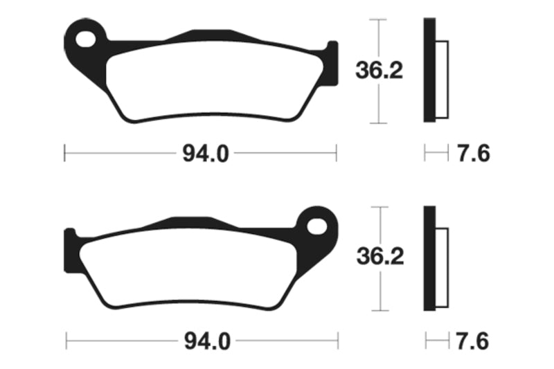 Tecnium Street Performance Sinterned Metal Brake Pachots - MF171 1022737