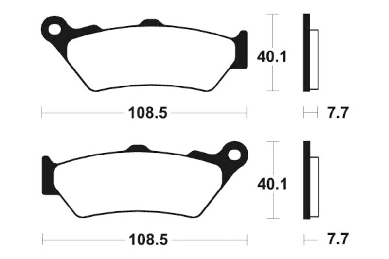 Tecnium Street Performance Sinterned Metal Brake Pachots - MF174 1022738