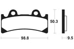 Tecnium Street Performance Sinterned Metal Brake Pachots - MF183 1022741