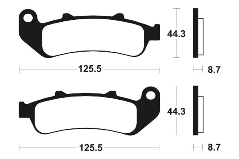 Tecnium Street Performance Sinterned Metal Brake Pachots - MF185 1022742