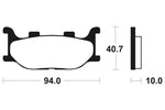 Tecnium Street Performance Sinterned Metal Brake Pachots - MF191 1022744