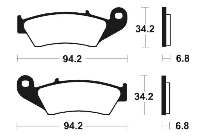 Tecnium Street Performance Sinterned Metal Brake Pachots - MF194 1022745