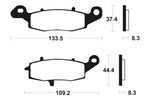 Tecnium Street Performance Sinterned Metal Brake Pachots - MF204 1022748