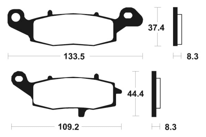 Tecnium Street Performance Sinterned Metal Brake Pachots - MF205 1022749