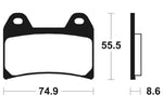 Tecnium Street Performance Sinterned Metal Brake Pachots - MF206 1022750