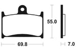 Tecnium Street Performance Sinterned Metal Brake Pachots - MF214 1022751