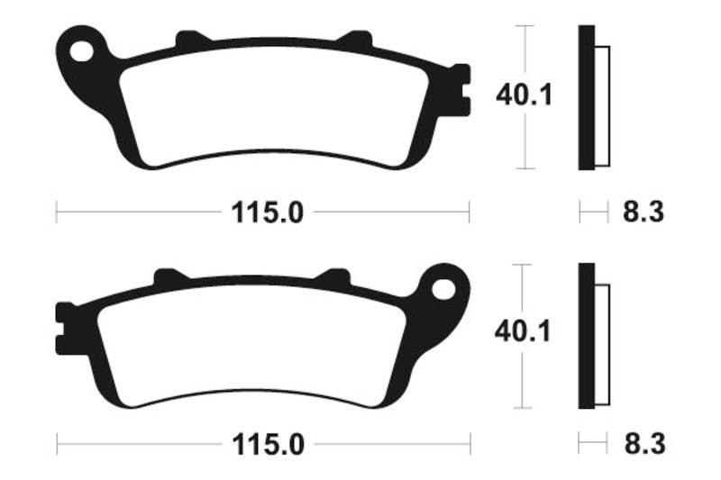 Tecnium Street Performance Sinterned Metal Brake Pachots - MF235 1022757