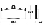 Tecnium Street Performance Sinterned Metal Brake Pachots - MF278 1022762