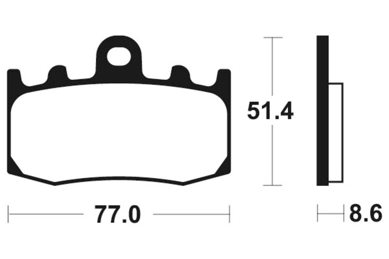 Tecnium Street Performance Sinterned Metal Brake Pachots - MF296 1022766