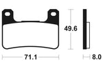 Tecnium Street Performance Sinterned Metal Brake Pachots - MF306 1022767