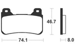 Tecnium Street Performance Sinterned Metal Brake Pachots - MF309 1022769