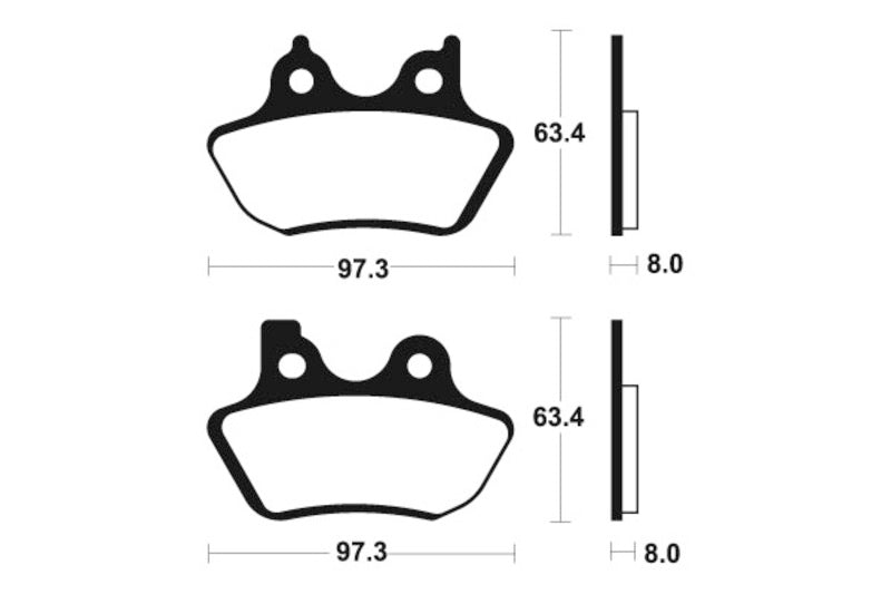 Tecnium Street Performance Sinterned Metal Brake Pachots - MF326 1022772