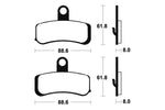 Tecnium Street Performance Sinterned Metal Brake Pachots - MF353 1022781