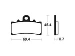 Tecnium Street Performance Sinterned Metal Brake Pachots - MF377 1022787