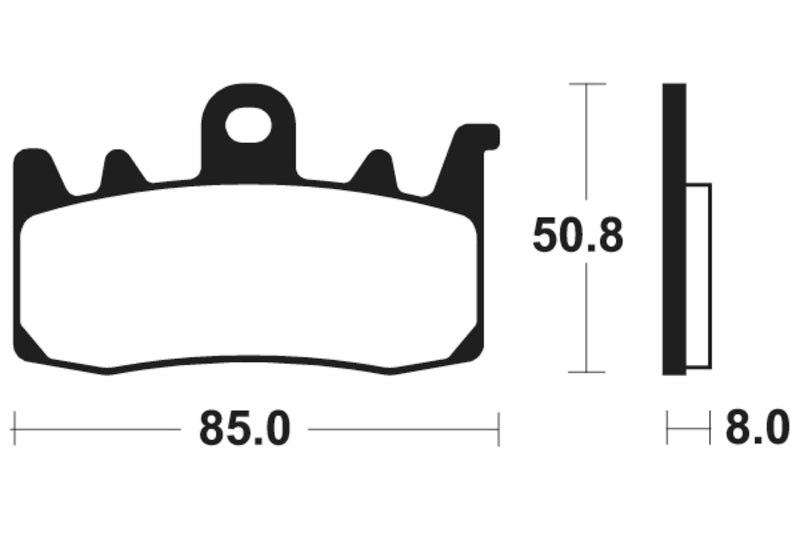 Tecnium Street Performance Sinterned Metal Brake Pachots - MF400 1022789