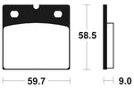 Tecnium Street Performance Sinterned Metal Brake Pachots - MF54 1022798