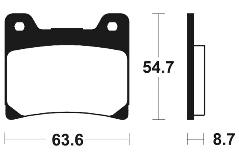 Tecnium Street Performance Sinterned Metal Brake Pachots - MF55 1022799