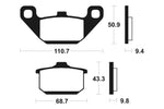 Tecnium Street Performance Sinterned Metal Brake Pachots - MF57 1022800