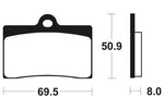 Tecnium Street Performance Sinterned Metal Brake Pachots - MF66 1022802