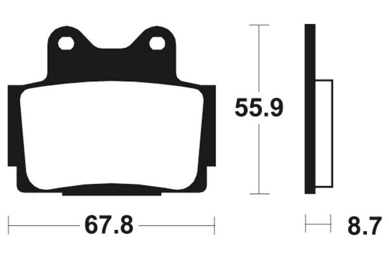 Tecnium Street Performance Sinterned Metal Brake Pachots - MF70 1022803