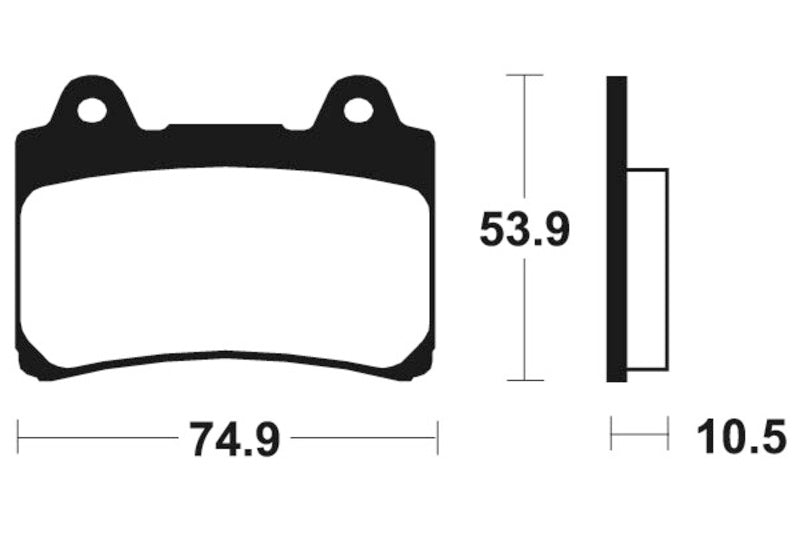 Tecnium Street Performance Sintered Metal Brake Pads - MF90 1022807