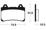 Tecnium Street Performance Sinterned Metal Brake Pachots - MF90 1022807