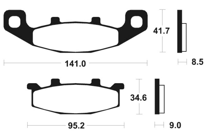 Tecnium Street Performance Sinterned Metal Brake Pachots - MF97 1022810