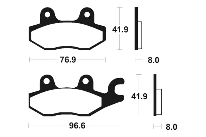 Tecnium MX/ATV Sinterned Metal Breai Pachots - MO138 1022845