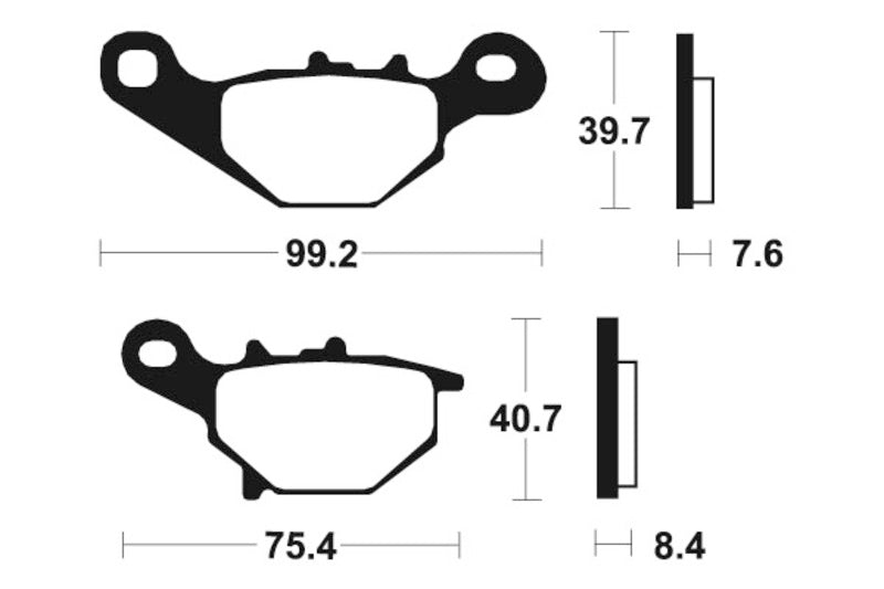 Tecnium MX/ATV Sinterned Metal Breai Pachots - MO202 1022855