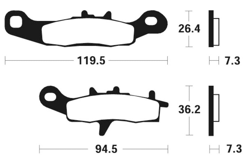 Tecnium MX/ATV Sinterned Metal Breai Pachots - MO226 1022860