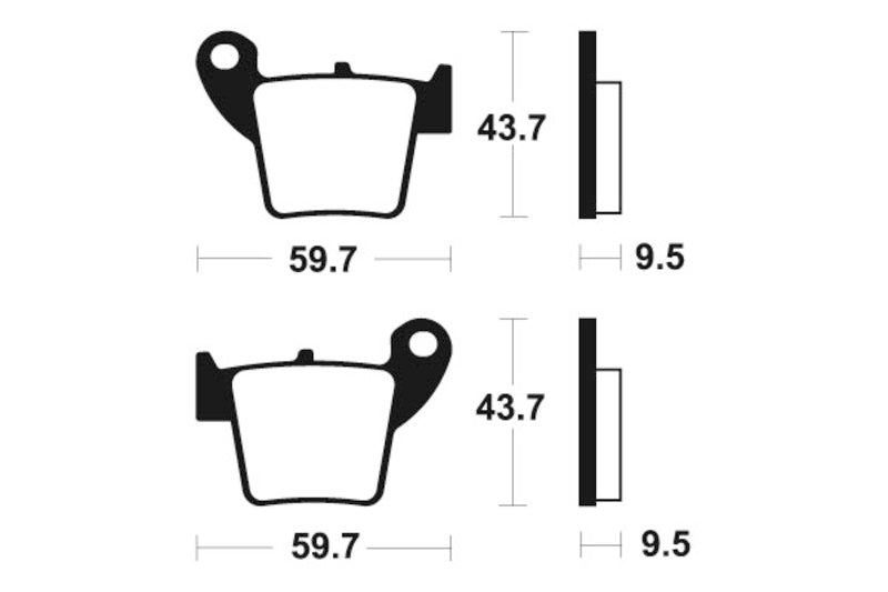 Tecnium MX/ATV Sinterned Metal Breai Pachots - MO277 1022870