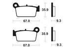 Tecnium MX/ATV Sinterned Metal Breai Pachots - MO290 1022873