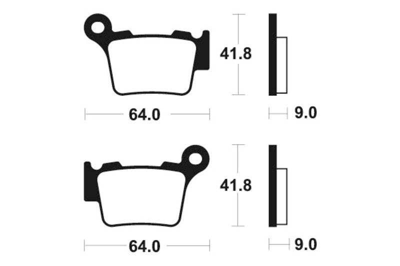 Tecnium MX/ATV Sinterned Metal Breai Pachots - MO291 1022874