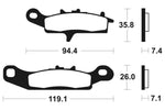 Tecnium MX/ATV Sinterned Metal Breai Pachots - MO298 1022876