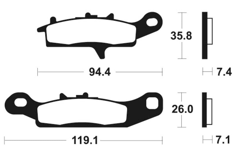 Tecnium MX/ATV Sinterned Metal Breai Pachots - MO301 1022879