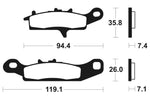 Tecnium MX/ATV Sinterned Metal Breai Pachots - MO301 1022879