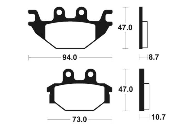 Tecnium MX/ATV Sinterned Metal Breai Pachots - MO310 1022880