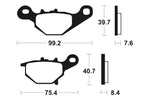 Tecnium MX/ATV Sinterned Metal Breai Pachots - MO320 1022883