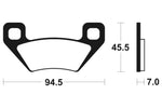 Tecnium MX/ATV Sinterned Metal Breai Pachots - MO322 1022884