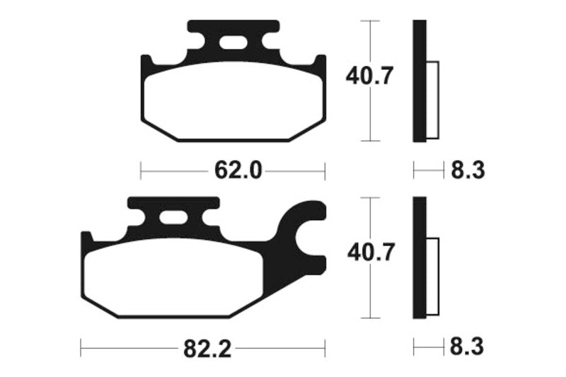 Tecnium MX/ATV Sinterned Metal Breai Pachots - MO335 1022886