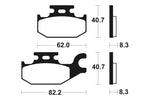 Tecnium MX/ATV Sinterned Metal Breai Pachots - MO335 1022886